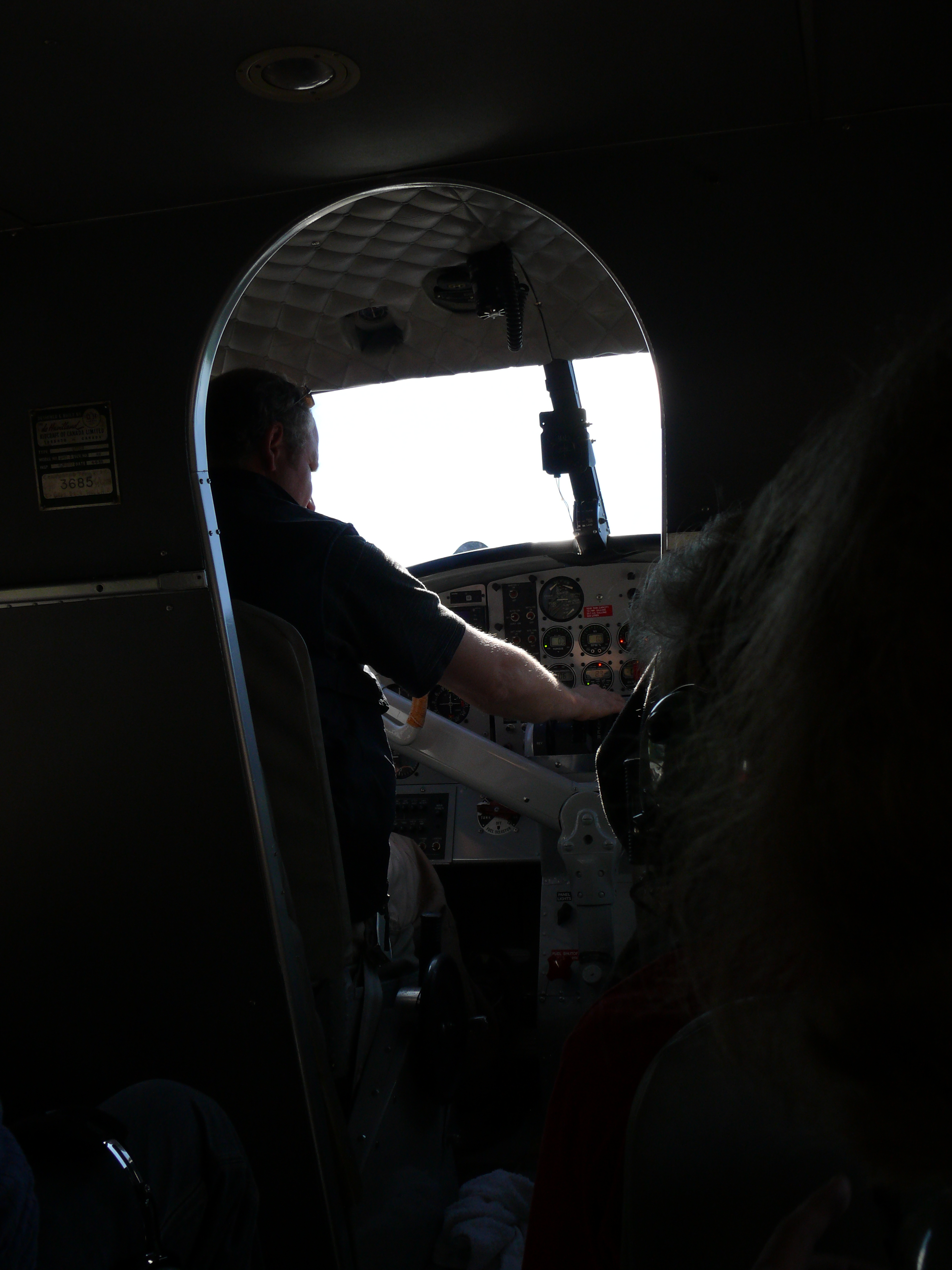 Cockpit of our small plane