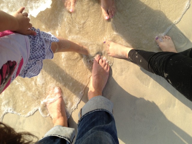 Feet in the Persian Gulf